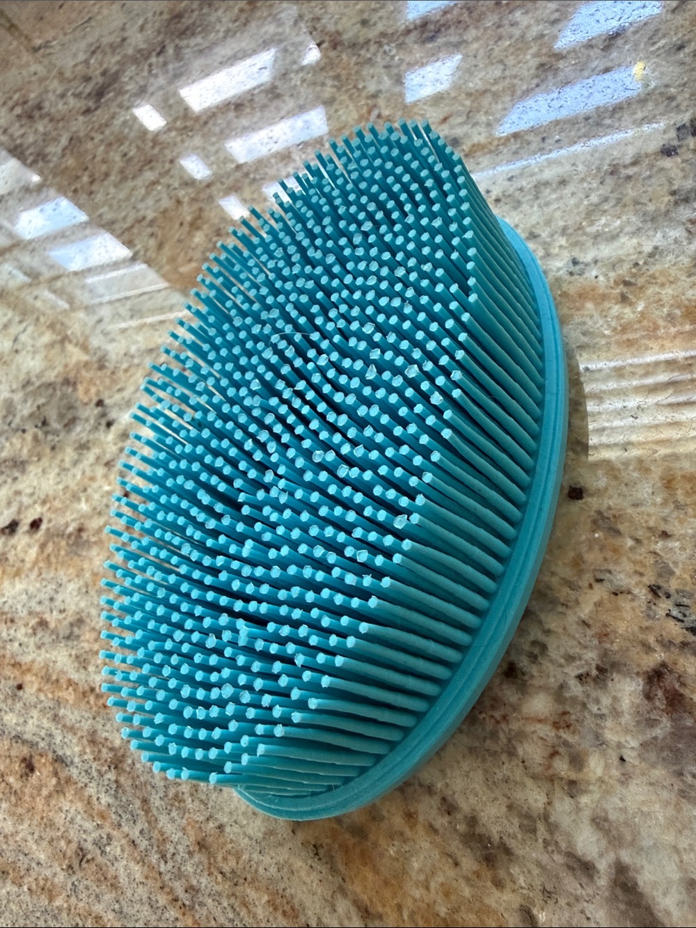 NEW Turquoise Silicone Body Brush - Deep-Clean Massage Brush/ Fidget Toy